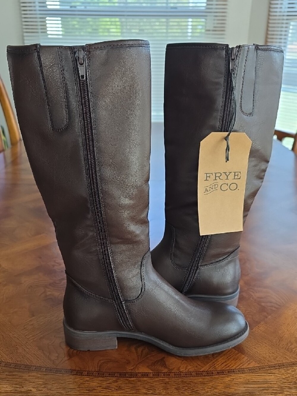 Frye And Co. Charlize Tall Riding Boots Dark Brown Women's Size 7M - NEW - Picture 6 of 10